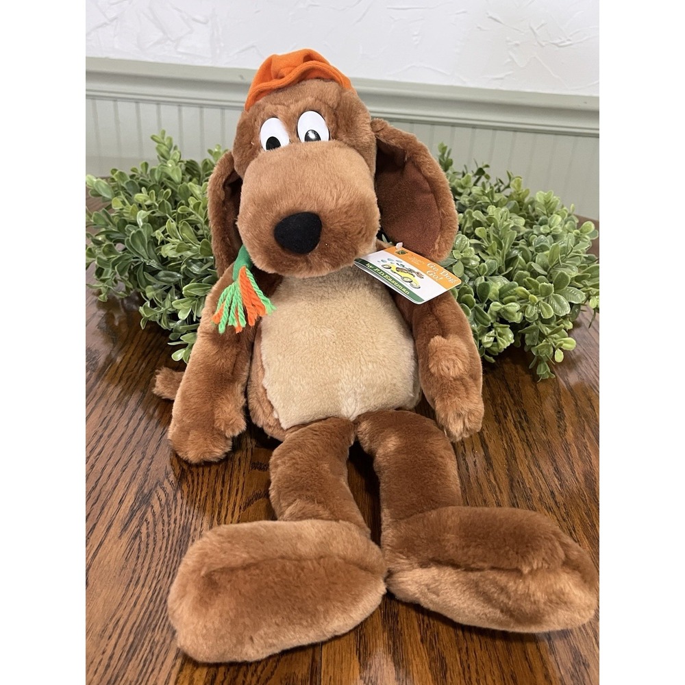 Go Dog Go Plush Orange Hat Green Scarf Kohl's Cares 16" Stuffed Animal Rare Nice